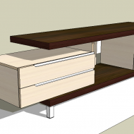 TV table with drawers